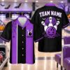 Picture of Personalized Halloween Bowling Shirt, Custom Name Team Bowling Shirt, Pumpkin Ghost Bowling Button Up, Halloween Bowler Gift Shirt