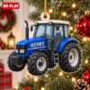 Picture of Personalized Tractor Christmas Ornament, Custom Name Farmer Ornament, Farm Tractor Gift, Farming Lover Christmas Decor, 2D Flat Ornament