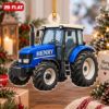 Picture of Personalized Tractor Christmas Ornament, Custom Name Farmer Ornament, Farm Tractor Gift, Farming Lover Christmas Decor, 2D Flat Ornament