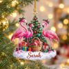 Picture of Personalized Flamingo Christmas Ornament, Custom Name Pink Flamingo Ornament, Flamingo Lover Gift, Tropical Christmas 2D Flat Keepsake 2026