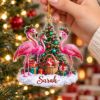 Picture of Personalized Flamingo Christmas Ornament, Custom Name Pink Flamingo Ornament, Flamingo Lover Gift, Tropical Christmas 2D Flat Keepsake 2026