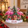 Picture of Personalized Flamingo Christmas Ornament, Custom Name Pink Flamingo Ornament, Flamingo Lover Gift, Tropical Christmas 2D Flat Keepsake 2026
