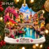 Picture of Personalized Italy Christmas Ornament, Venice Travel Keepsake, Custom Name Vacation Ornament, Italy Trip Gift, 2D Flat Christmas Decor 2026