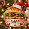 Picture of Personalized Burger Christmas Ornament, Custom Burger Lover Gift, Funny Food Christmas Ornament, Hamburger Tree Decoration, Keepsake 2026