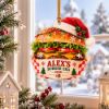 Picture of Personalized Burger Christmas Ornament, Custom Burger Lover Gift, Funny Food Christmas Ornament, Hamburger Tree Decoration, Keepsake 2026