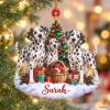 Picture of Personalized Dalmatian Christmas Ornament, Custom Name Dog Ornament, Dalmatian Lover Gift, Dog Mom Christmas Gift, 2D Flat Decor Ornament