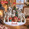 Picture of Personalized Dalmatian Christmas Ornament, Custom Name Dog Ornament, Dalmatian Lover Gift, Dog Mom Christmas Gift, 2D Flat Decor Ornament