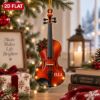 Picture of Personalized Violin Christmas Ornament, Custom Name Violinist Gift, Music Teacher Gift, Music Lover Keepsake, 2D Flat Christmas Ornament