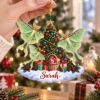 Picture of Personalized Luna Moth Butterfly Christmas Ornament, Custom Moth Ornament, Nature Lover Gift,Woodland Christmas Decor, 2D Flat Keepsake Gift
