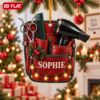 Picture of Personalized Hairstylist Christmas Ornament, Custom Name Hairdresser Gift, Salon Stylist Ornament, Cosmetologist Gift, 2D Flat Decor 2026