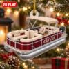Picture of Personalized Pontoon Boat Christmas Ornament, Custom Name Boating Gift, Boat Owner Gift, Lake House Ornament, 2D Flat Christmas Decor 2026