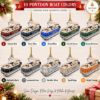 Picture of Personalized Pontoon Boat Christmas Ornament, Custom Name Boating Gift, Boat Owner Gift, Lake House Ornament, 2D Flat Christmas Decor 2026