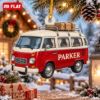 Picture of Personalized Camper Van Christmas Ornament, Custom Name Retro Van Gift, Van Life Ornament, Road Trip Keepsake, 2D Flat Holiday Decor 2026