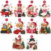 Picture of Personalized Christmas Reticule Bag, Custom Name Kids Holiday Gift Bag, Cute Animal Christmas Treat Bag, Christmas Eve Candy Bag for Kids