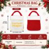 Picture of Personalized Christmas Reticule Bag, Custom Name Kids Holiday Gift Bag, Cute Christmas Treat Bag, Santa Candy Bag, Xmas Tree Decoration