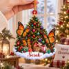 Picture of Personalized Monarch Butterfly Christmas Ornament, Custom Name Butterfly Ornament, Nature Lover Gift, 2D Flat Christmas Holiday Keepsake