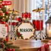 Picture of Personalized Drum Set Christmas Ornament, Custom Name Drummer Gift, Musician Ornament, Drum Lover Gift, Music Christmas 2D Flat Keepsake