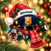 Picture of Personalized Police Officer Christmas Ornament, Custom Name Cop Ornament, Law Enforcement Gift, Police Christmas Gift, Officer Tree Decor