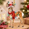 Picture of Personalized Pronghorn Deer Hunting Christmas Ornament, Custom Antelope Ornament, Wildlife Xmas Decor, Deer Lover Gift, Holiday Keepsake