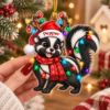 Picture of Personalized Skunk Christmas Ornament, Custom Name Skunk Ornament, 2D Flat Woodland Animal Gift, Skunk Lover Christmas Holiday Keepsake 2026