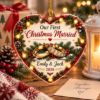 Picture of Personalized First Christmas Married Ornament, Newlywed Couple Christmas Gift, Custom Names Wedding Ornament, Our First Christmas 2026