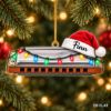 Picture of Personalized Harmonica Christmas Ornament, Custom Name Musician Ornament, Harmonica Player Gift, 2D Flat Music Christmas Holiday Keepsake