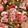 Picture of Personalized Baby Photo Christmas Ornament 2026, Custom Name Reindeer Ornament, Baby First Christmas Gift, Newborn Photo Holiday Keepsake