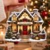 Picture of Personalized Family Christmas Ornament, Custom Family Name House Ornament, Christian Home Gift, New Home Holiday Keepsake, 2D Flat Decor