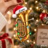Picture of Personalized Euphonium Christmas Ornament, Custom Name Baritone Horn Ornament, Euphonium Player Gift, Musician Holiday 2D Flat Keepsake 2026