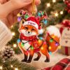 Picture of Personalized Fox Christmas Ornament, Custom Name Fox Ornament, 2D Flat Woodland Animal Decor, Fox Lover Gift, Wildlife Holiday Keepsake 2026
