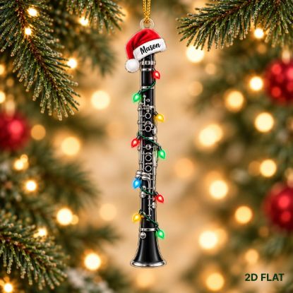 Picture of Personalized Clarinet Christmas Ornament, Custom Musician Gift, Band Member Keepsake, Instrument Ornament, Music Teacher Holiday Decor 2026