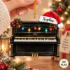 Picture of Personalized Piano Christmas Ornament, Custom Name Pianist Gift, Piano Player Ornament, Music Teacher Gift, 2D Flat Holiday Keepsake Gift