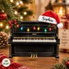 Picture of Personalized Piano Christmas Ornament, Custom Name Pianist Gift, Piano Player Ornament, Music Teacher Gift, 2D Flat Holiday Keepsake Gift