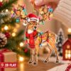 Picture of Personalized Deer Christmas Ornament, Custom Name Deer Ornament, 2D Flat Woodland Animal Xmas Decor, Deer Lover Gift, Holiday Keepsake Gift