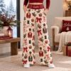 Picture of Personalized Nutcracker Christmas Wide Leg Pants, Custom Name Holiday Pants, Women’s Christmas Trousers, Ballet Xmas Gift for Her Christmas