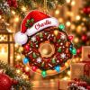 Picture of Personalized Donut Christmas Ornament, Custom Name Donut Ornament, Sweet Tooth Foodie Gift, 2D Flat Holiday Keepsake, Cute Xmas Decor 2026