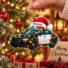 Picture of Personalized Police Officer Christmas Ornament, Custom Name Police Car Ornament, Law Enforcement Gift, 2D Flat Christmas Holiday Keepsake