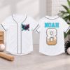 Picture of Personalized Baseball Drip Jersey, Custom Name Number Kids Baseball Shirt, Boy Birthday Jersey, Toddler Ice Cream Drip Baseball Team Shirt