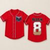 Picture of Personalized Baseball Drip Jersey, Custom Name Number Kids Baseball Shirt, Boy Birthday Jersey, Toddler Ice Cream Drip Baseball Team Shirt