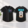 Picture of Personalized Baseball Drip Jersey, Custom Name Number Kids Baseball Shirt, Boy Birthday Jersey, Toddler Ice Cream Drip Baseball Team Shirt