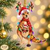 Picture of Personalized Kangaroo Christmas Ornament, Custom Name Kangaroo Mom & Baby Ornament, Australian Animal Gift, 2D Flat Holiday Keepsake 2026