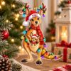 Picture of Personalized Kangaroo Christmas Ornament, Custom Name Kangaroo Mom & Baby Ornament, Australian Animal Gift, 2D Flat Holiday Keepsake 2026