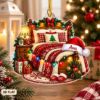 Picture of Personalized Cozy Bedroom Christmas Ornament, Custom Name Bed Ornament, Christmas Home Decor, 2D Flat Holiday Keepsake, Xmas Gift for Her