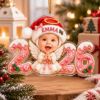Picture of Personalized Baby Photo Christmas Ornament 2026, Custom Name Angel Ornament, Baby First Christmas Gift, Memorial Keepsake, 2D Flat Decor