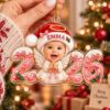 Picture of Personalized Baby Photo Christmas Ornament 2026, Custom Name Angel Ornament, Baby First Christmas Gift, Memorial Keepsake, 2D Flat Decor