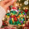Picture of Personalized Dragon Christmas Ornament, Custom Name Dragon Ornament, Fantasy Lover Gift, Kids Christmas Gift, 2D Flat Holiday Keepsake 2026