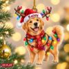 Picture of Personalized Golden Retriever Christmas Ornament, Custom Name Dog Ornament, Golden Retriever Lover Gift, 2D Flat Pet Holiday Keepsake 2026
