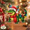 Picture of Personalized Alligator Christmas Ornament, Custom Name Crocodile Ornament, Reptile Lover Gift, 2D Flat Holiday Keepsake, Xmas Decor Gift
