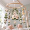 Picture of Swan Lake Baby Mobile, Handmade Felt Crib Mobile with Lotus Flowers and Birds, Botanical Nursery Decor,Elegant Baby Room Hanging,Shower Gift