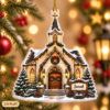 Picture of Personalized Church Christmas Ornament, Custom Name Christian Ornament, Religious Christmas Gift, Faith Keepsake, 2D Flat Holiday Decor